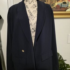 Michael Kors Navy Double-Button Blazer